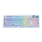 AULA 狼蛛 F98Pro 三模机械键盘 冰川白 冰魄段落轴