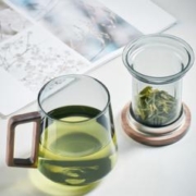 牧禾 玻璃泡茶杯 透明圆趣款 525ML