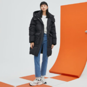 需首单礼金：VEROMODA 白鸭绒90% 情侣款 中长款连帽羽绒服 322412020 2色可选