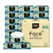 plus会员、需入会:洁柔抽纸  油画Face4层100抽面巾纸*20包＊2件