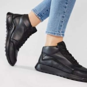 38码，ECCO 爱步 Flexure Runner 随溢系列 女士GTX防水高帮运动鞋292373