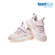 TEENMIX 天美意 男女童棉鞋中大童冬季加绒保暖运动鞋皮面防水棉鞋