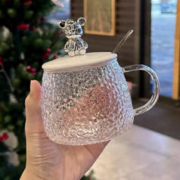 ins风可爱耐热小熊玻璃水杯