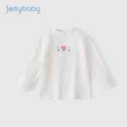 JELLYBABY 2023年春季新款女童长袖T恤儿童打底衫 米白 100