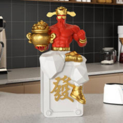冰石美 一定發 财神爷-中国红