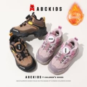 ABCKIDS 儿童棉鞋女童鞋子男童运动鞋加绒加厚保暖跑步鞋23冬新款