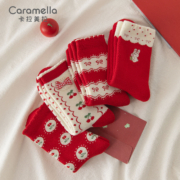 Caramella 卡拉美拉 女士加厚毛圈袜 4双装