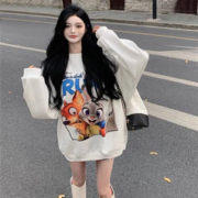BTTKDL 女士无帽卫衣秋冬加绒加厚