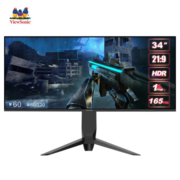 优派 34英寸 165hz 1ms HDR 21：9带鱼屏  滤蓝光不闪屏  升降旋转电竞显示屏VX3480-2K-PRO