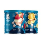 88VIP会员：Gerber 嘉宝 泡芙苹果草莓+香蕉橙子宝宝零食婴儿辅食49g*2罐8月龄