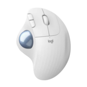 罗技（Logitech）ERGO M575 人体工学鼠标 轨迹球鼠标 无线蓝牙双模 办公鼠标  带无线2.4G接收器 珍珠白