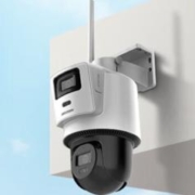 海康威视 4G监控器双摄像头360度无死角全彩带夜视400W双摄全景+细节3Q144MY送64G内存卡
