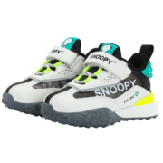 SNOOPY史努比童鞋男童运动鞋秋冬款篮球鞋学生跑步鞋儿童休闲潮鞋 网布米绿 29码内长约182mm