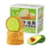 玩味物语 牛油果虎皮蛋糕卷142g下午茶零食糕点心代早餐瑞士卷小面包