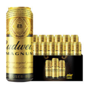 Budweiser 百威 黑金啤酒 高麦芽度精酿啤酒 美式拉格 500mL*12听 整箱装