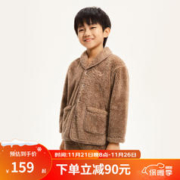 YANXUAN 网易严选 暖绒珊瑚绒睡衣成人居家服童款睡衣保暖 童款-小棕熊 L