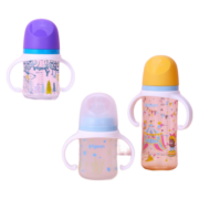 贝亲婴儿PPSU奶瓶宽口径 新生宝宝防胀气奶瓶手柄吸管 240ml配M号奶嘴