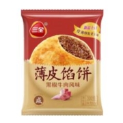三全中式早餐 原味手抓饼 三全黑椒牛肉馅饼300g