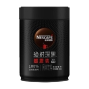 雀巢咖啡绝对深黑大罐装即溶速溶黑咖啡200g100%深烘健身办公提神