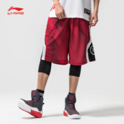 LI-NING 李宁 韦德篮球裤男2022夏季新款透气速干比赛运动五分短裤AAPP281