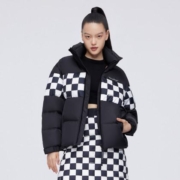 10点开始：BOSIDENG 波司登 时尚棋盘格拼接 短款羽绒服 多色任选