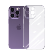 朗客 适用苹果15手机壳iPhone15全透明保护套气囊防摔镜头全包超薄拜耳软壳不易发黄抗指纹防滑硅胶外壳简约