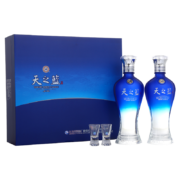 京东百亿补贴：洋河 天之蓝 绵柔浓香型高度白酒 52度 480ml*2瓶 礼盒装