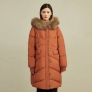13日10点：GIRDEAR 哥弟 女士连帽白鸭绒羽绒服 A400661