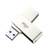 需首购：aigo 爱国者 U330 USB 3.2 旋转U盘 银色 64GB USB-A