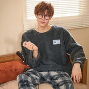 GUKOO 果壳 男士格子珊瑚绒保暖家居服套装 多款