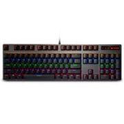 RAPOO 雷柏 V500PRO 104键 有线机械键盘 黑色 雷柏红轴 混光