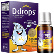 Ddrops滴卓思 婴幼儿童复合维生素D3滴剂vd3液体钙1岁-18岁 DD小滴瓶2.8ml 600IU 【3瓶装】