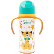 贝亲（Pigeon）第3代 双把手PPSU奶瓶 330ml-绅士豹 L号 6个月以上 AA223