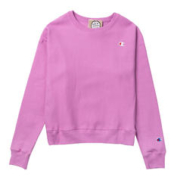 Champion 冠军卫衣女经典纯色刺绣小C标加绒长袖圆领套头衫T恤集货
