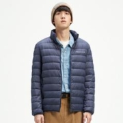 GXG 男装秋季时尚立领面包服百搭休闲男士轻薄羽绒服