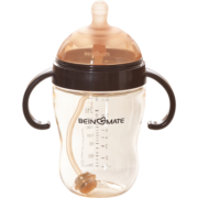 贝因美（Beingmate）PPSU奶瓶新生婴儿宝宝学饮奶瓶防摔吸管杯6个月以上带手柄重力球 3-6月奶瓶300ml