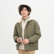 10点开始：BOSIDENG 波司登 仿羊羔绒拼接工装羽绒服 B20145913S