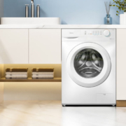 美的（Midea） 滚筒洗衣机全自动  10公斤变频节能单洗  MG100V11F  晒单送电烤箱
