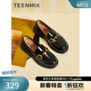 TEENMIX 天美意 厚底复古英伦乐福鞋单鞋女秋季新款BG901CA3