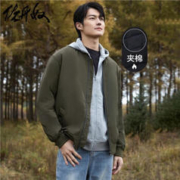 GIORDANO 佐丹奴 棒球服男棒球领夹棉外套潮酷飞行员夹克棉衣男01072684