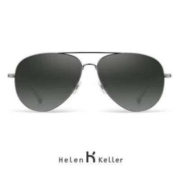 京东百亿补贴：HELEN KELLER 海伦凯勒 太阳镜 男H1284 枪灰色框+渐进深灰P01