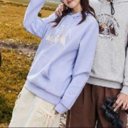 龚俊同款丨越山 361°运动情侣加绒连帽卫衣