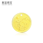 京东百亿补贴：新金珠宝 足金999恐龙币卡通黄金金牌 约2克
