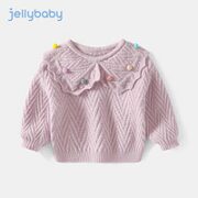 JELLYBABY 新款女童套头翻领毛衣