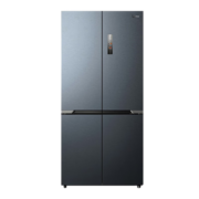 美的（Midea）冰箱553无缝全嵌入底部散热十字四门对开多门60cm超薄0距离嵌入大容量家用智能冰箱一级双变频 MR-553WUSPZE 青城灰