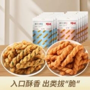 Be&Cheery 百草味 麻花小脆烧烤味海苔味休闲食品膨化零食小吃