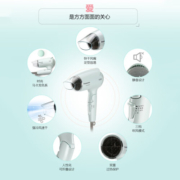 松下吹风机家用护发大功率吹风筒宿舍冷热电吹风理发店折叠便携风筒 EH-WND2G【便携恒温速干】