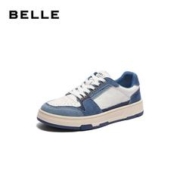 BeLLE 百丽 时尚撞色休闲鞋男2024春季厚底面包鞋舒适低帮板鞋