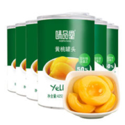 味品堂 黄桃罐头425g*6罐 鲜水果