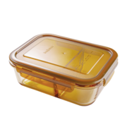 康宁 耐热玻璃饭盒980ml分隔琥珀色保鲜盒